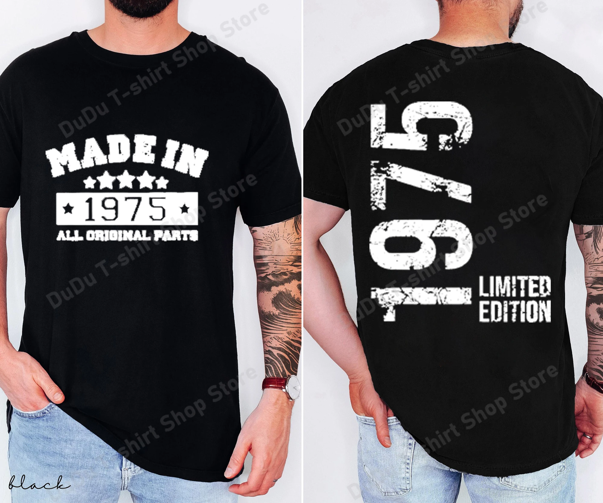 

Made in 1975 Tees for Men Women 50th Birthday Years Clothing Retro Vintage Streetwear Short Sleeve T-shirt 51th Birthday Gifts