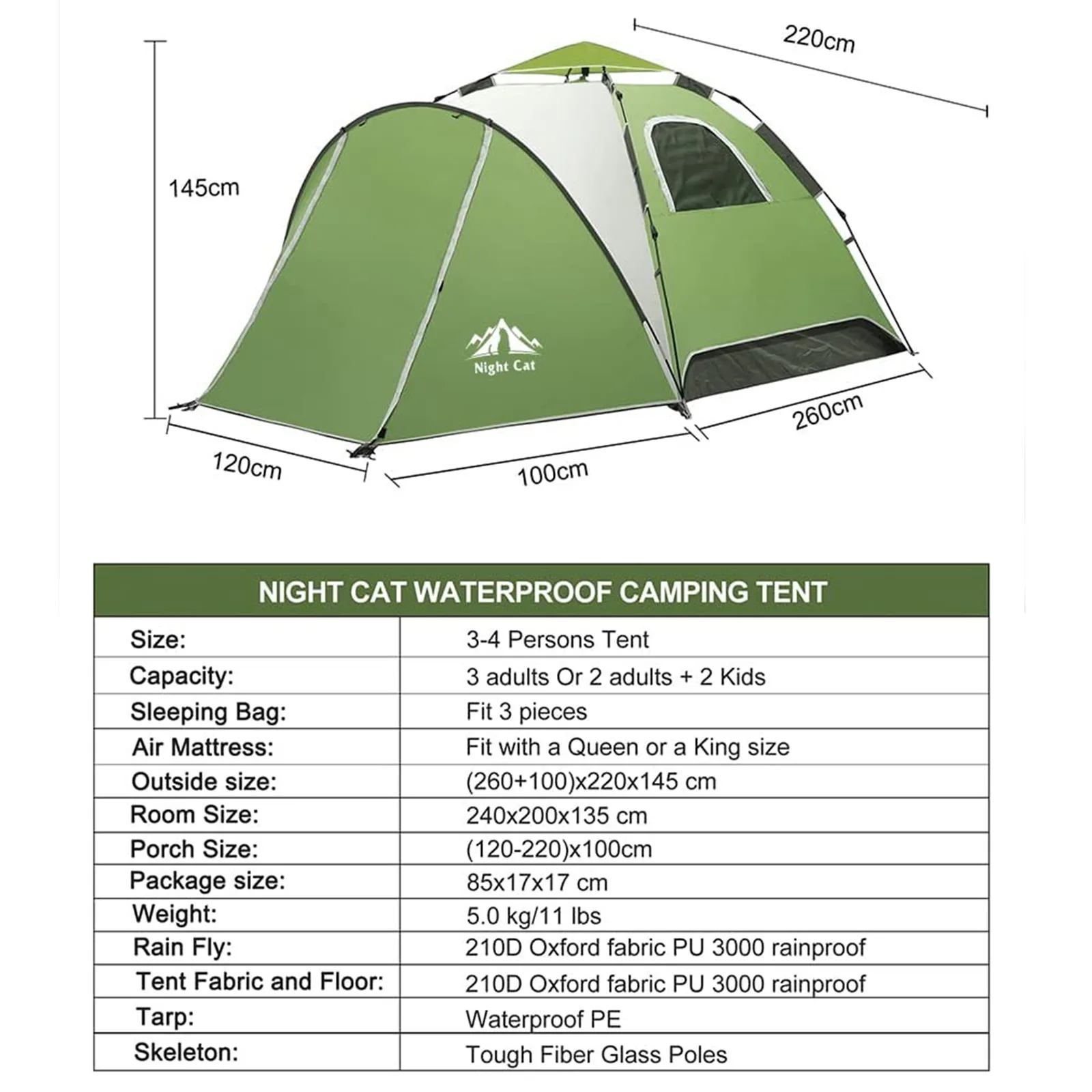 Imagem -06 - Instantânea Automática Pop up Camping Tenda Impermeável Fácil de Configurar Cúpula 23 Pessoa Feriado