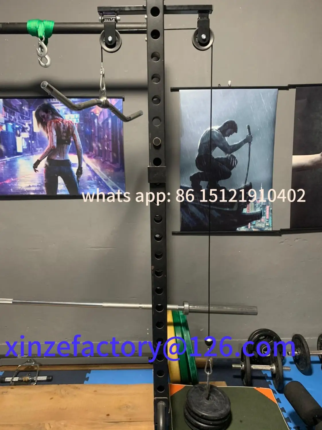 تكون مناسبة لنظام آلة كابل بكرة اللياقة البدنية DIY لأنبوب معدني مستدير، ملحقات التمرين المنزلي، رفع تحميل الصالة الرياضية #3