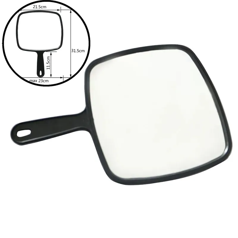 Espejo de mano profesional para peluqueros, espejos con mango, práctico para maquillaje en el hogar, herramientas de belleza, 1 ud.