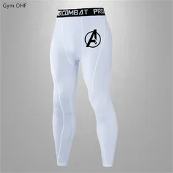 Collant a compressione da uomo Gli uomini corrono Leggings da palestra ad asciugatura rapida Pantaloni da basket Pantaloni da jogging a strato base Pantaloni sportivi skinny elastici