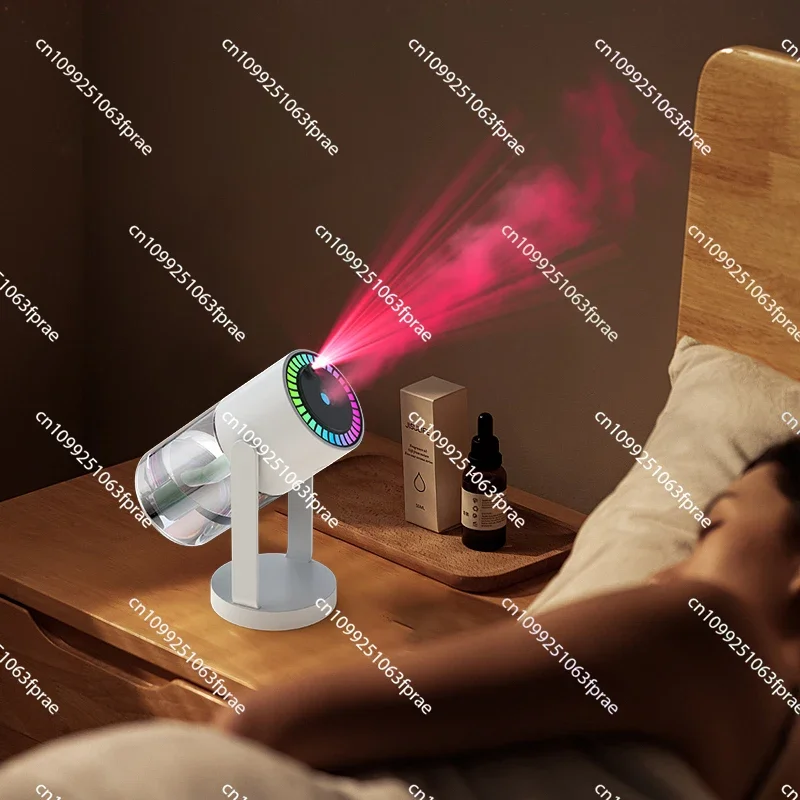 

280Ml Portable Rotary Humidifier Automotive Diffuser Humidifier with Projection Light Color Marquee Ambient Light