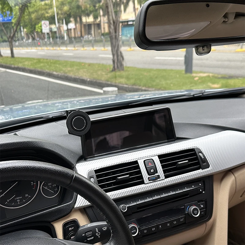 

For BMW 3 Series F30 F31 2013-2019 ABS Black Car Central Control Navigation Screen Phone Holder Interior Car Accessories