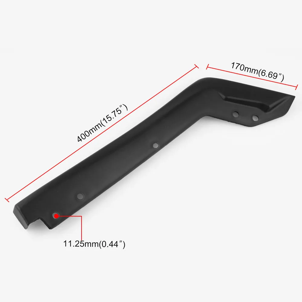 Black Rear Spat Bumper Valance Lip Spoiler Polyurethane For 2015-2019 Subaru WRX STI