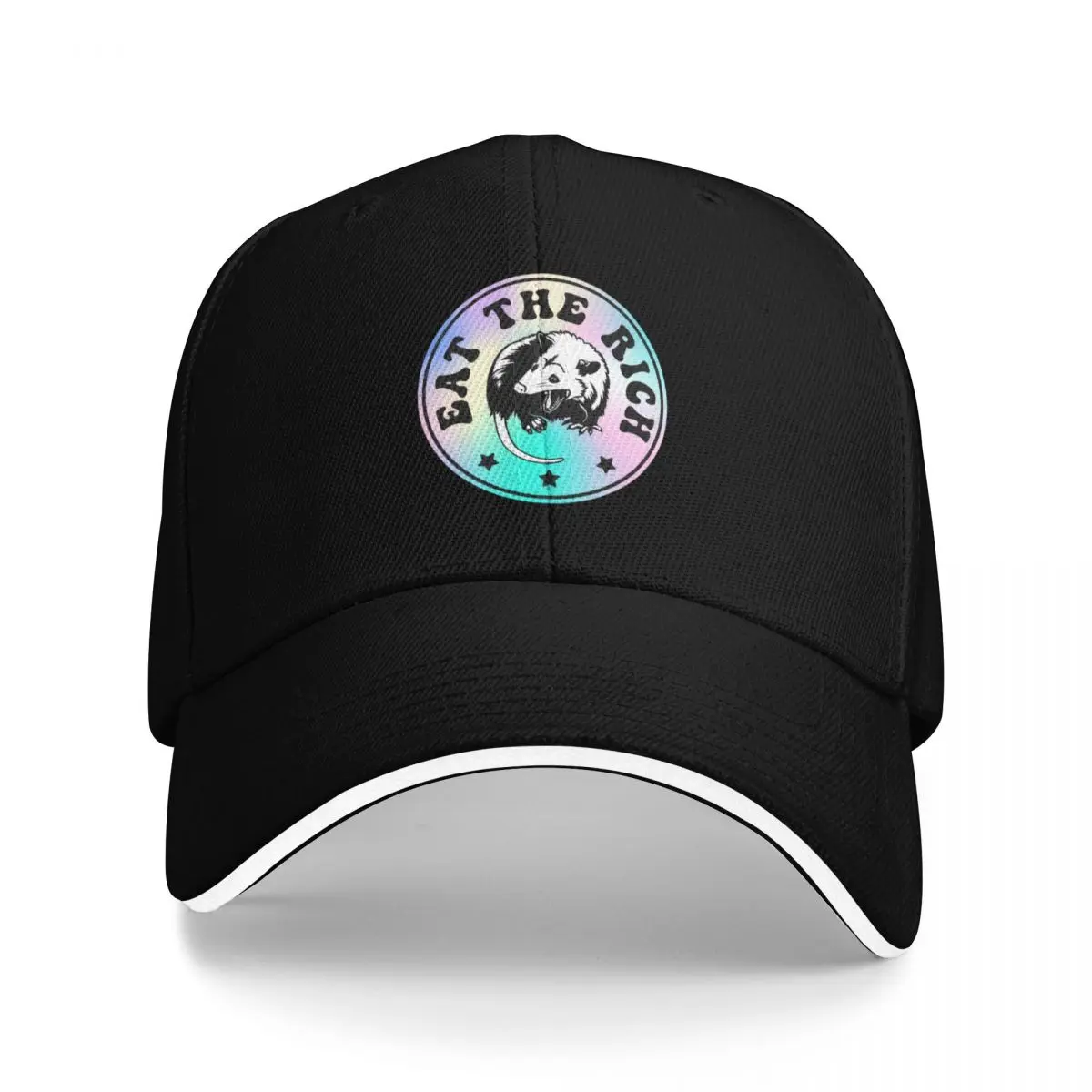 

Eat the Rich Opossum Baseball Cap fun hats designer cap Horse Hat Snap Back Hat Female Men's