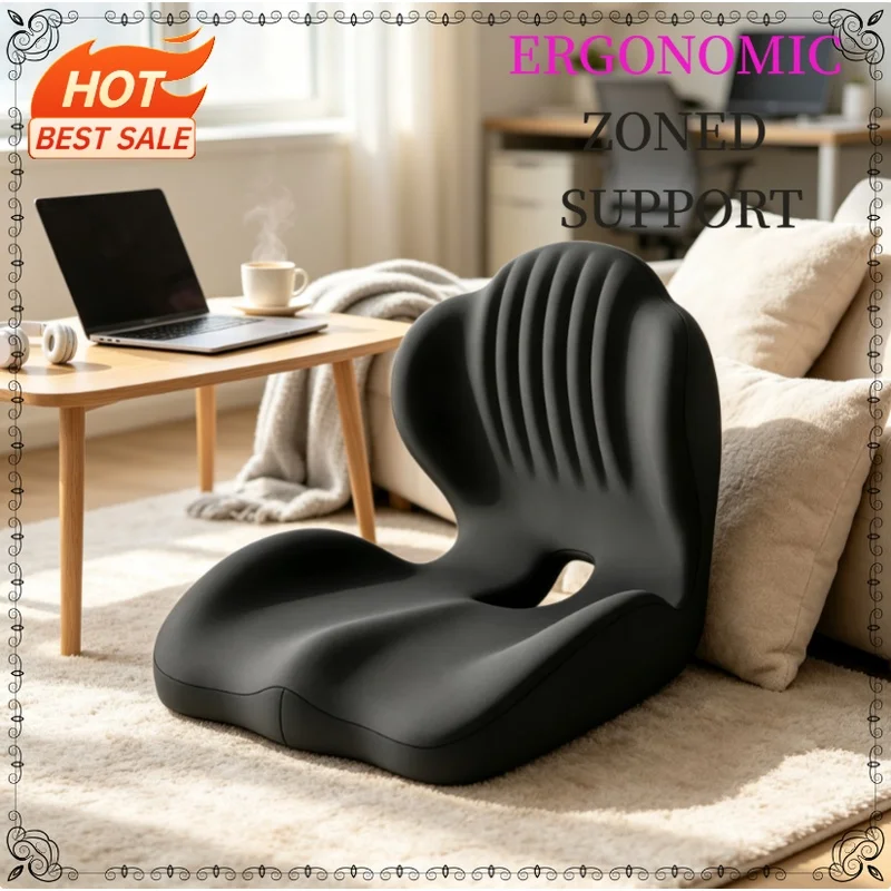 Seat Cushion for Office Chair Ergonomic Memory Foam Seat Cushion with Back Support for Stress Relief Lumbar Support Car Office