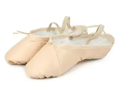 High Quality Discount Pink Split Sole Full Sole Leather Ballet Dance Shoes Leather Ballet Slipper For Sale