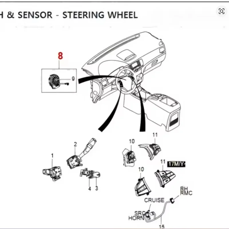 Contact Coil Assy-Steering  8591034110  8591034120  For Ssangyong Korando