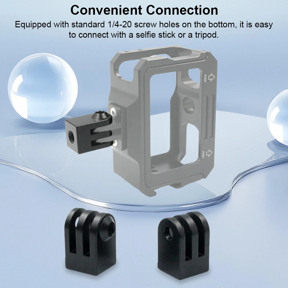 5 Stück Aluminiumlegierung 1/4 Zoll Schraube Kamerastativadapter Kamerastativadapter für GoPro Hero 4-13 DJI Osmo Action Kamera