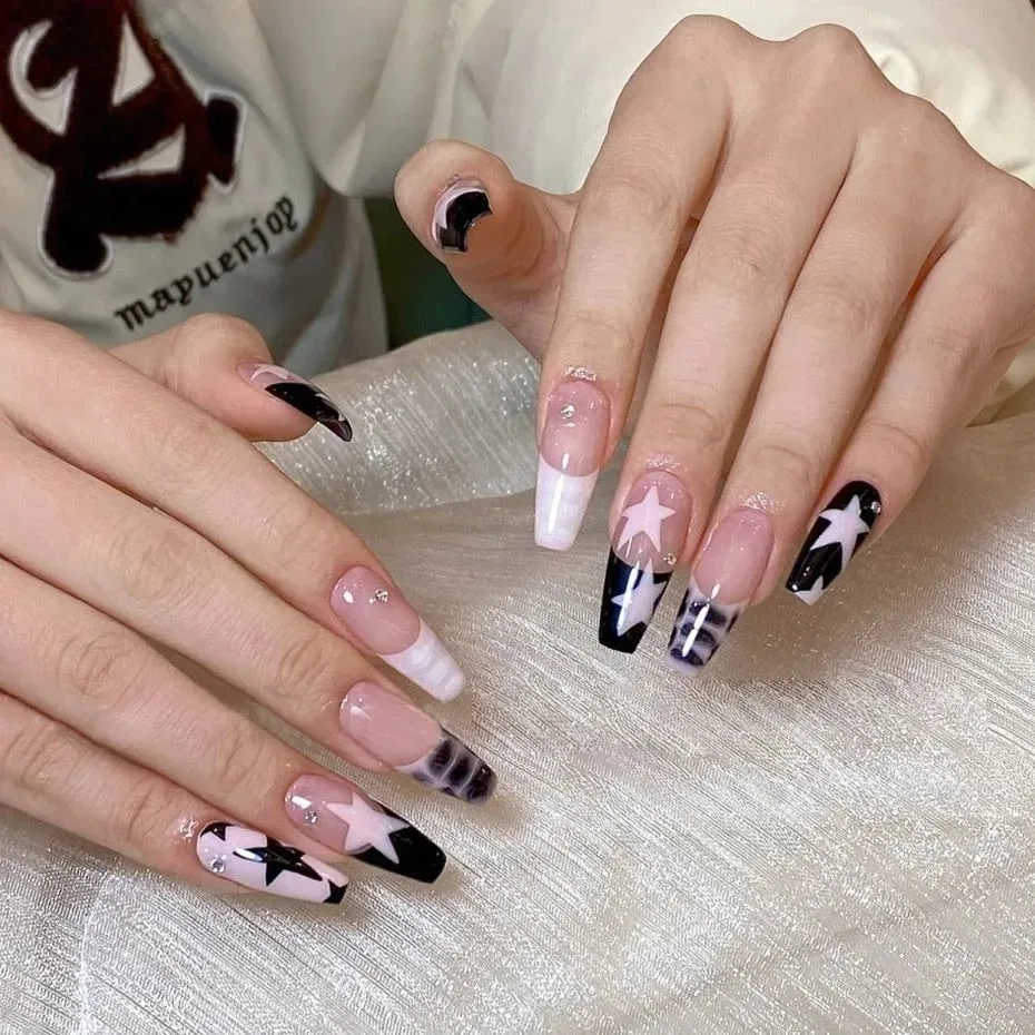 Nowe 4 szt. naklejek na paznokcie, letni zestaw naklejek na paznokcie z napisami, dekoracyjne naklejki wstążki, slidery do manicure, naklejki na paznokcie ZJT05