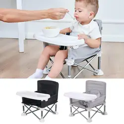 Foldable Baby Feeding Chair  Travel Booster Seat Booster Seat with Removable Tray Portable Kitchen Dining Table Feeding Chairs