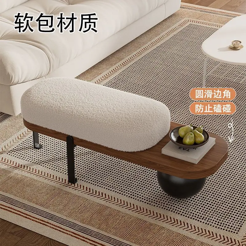 HYS Entrance Shoe Change Stool Household Shoe Stool Entering the Entrance Light Luxury Sitting Shoe Stool Entering the Home