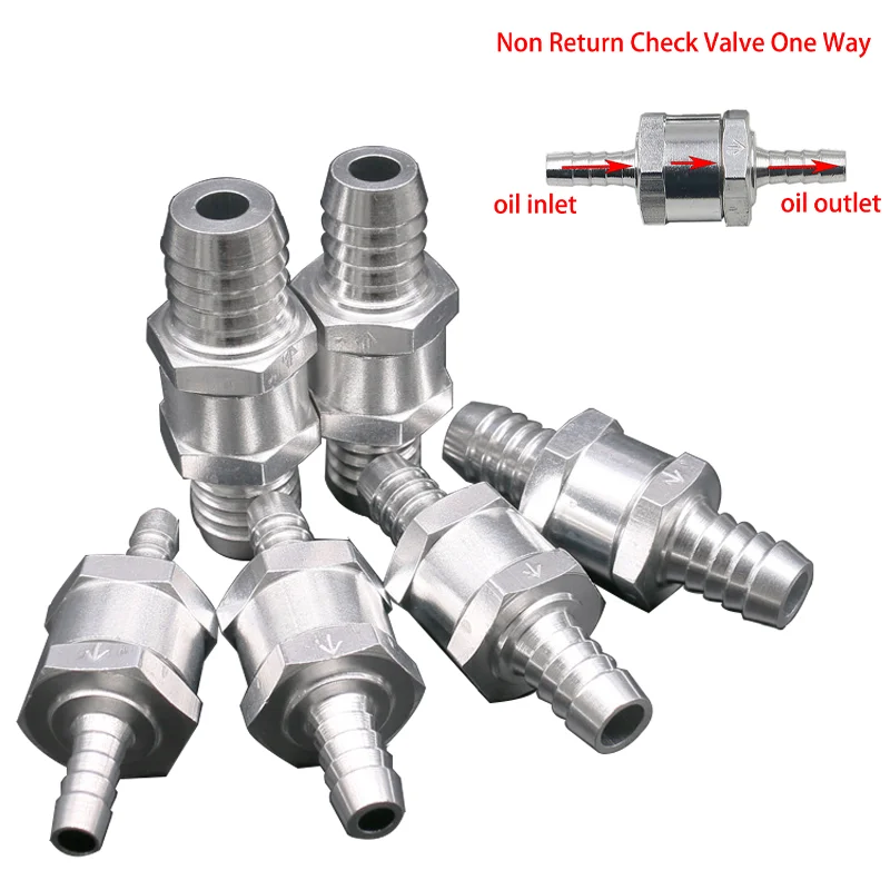 One Way  6/8/10/12/14/16mm 6 Size Valves Aluminium Alloy Fuel Non Return Check Valve One Way Fit Carburettor Wholesale Price