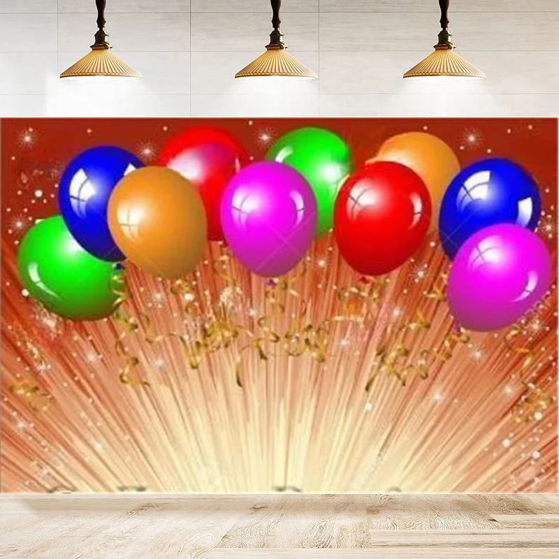 

Фон для фотосъемки с воздушными шарами, плакат с воздушными шарами для дня рождения, свадьбы, выпускного, блестящий баннер с воздушными шарами, декор для вечеринки
