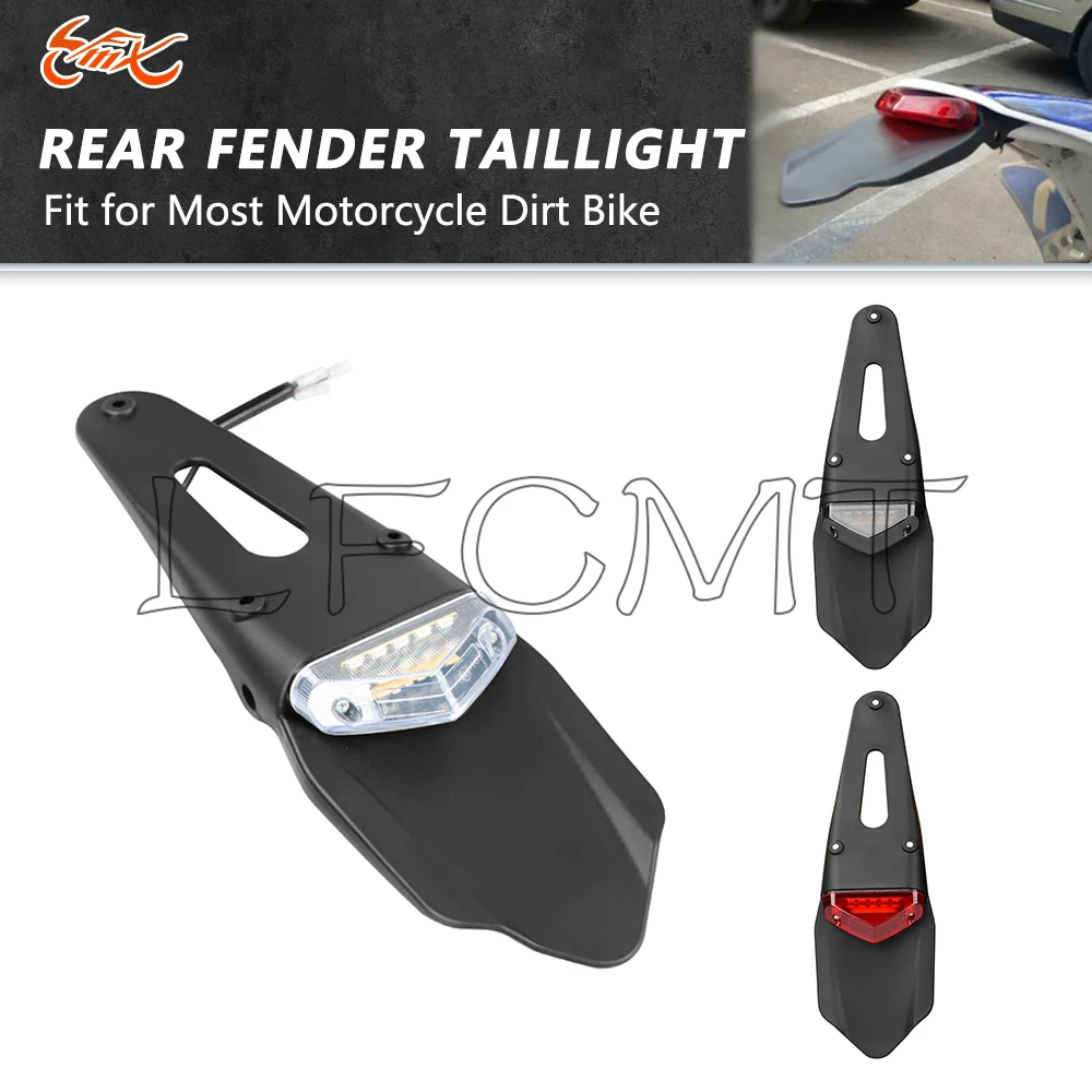 

Universal LED Tail Light Motorcycle Rear Fender Brake Lamp Taillight Fit for EXC 250 450 530 SX350 Motocross Enduro Dirt Bike