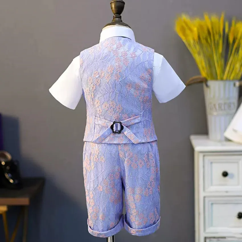 Großhandel Kinder Formelle Kleidung 5-teiliges Jungen Blazer Set Klassischer Stil Kinder Partyanzug A2311 Jungen Hochzeitsanzug – Detail 5