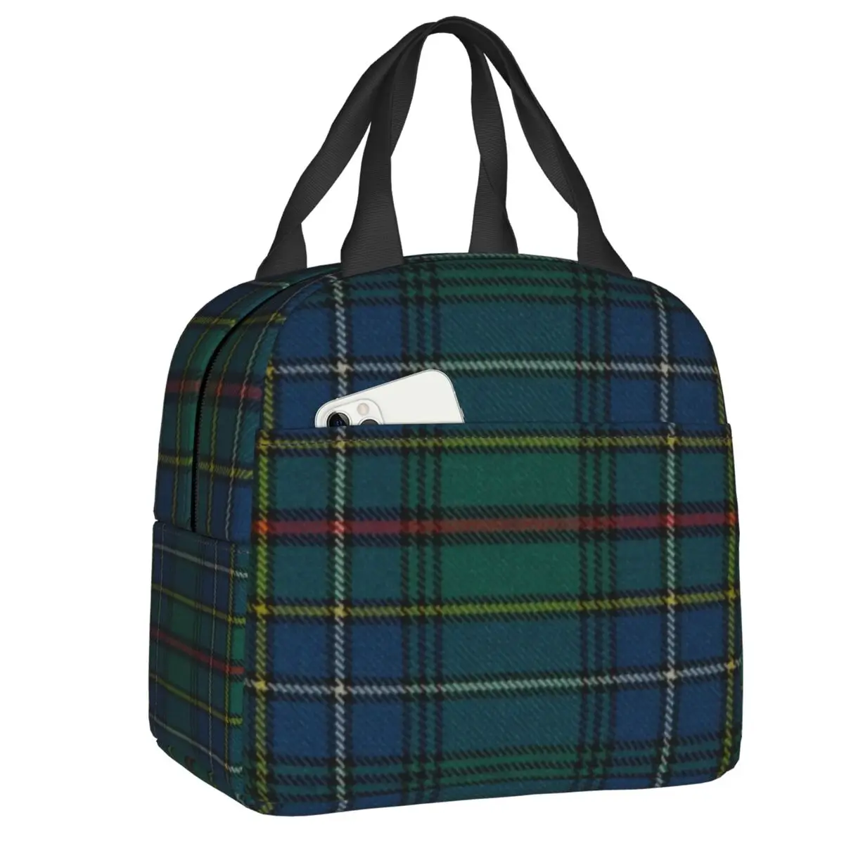 

Custom Scotland Cockburn Tartan Insulated Lunch Bag for Women Resuable Thermal Cooler Bento Box Beach Camping Travel