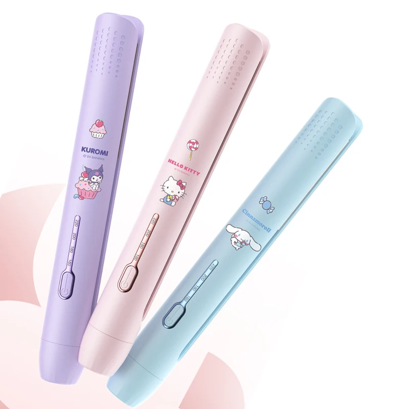 Sanrio Hello Kitty Kuromi Genuine Hair Straightening Iron Straight Curling Dual-Use Curling Iron Student Low-Power Cute Splint view 5