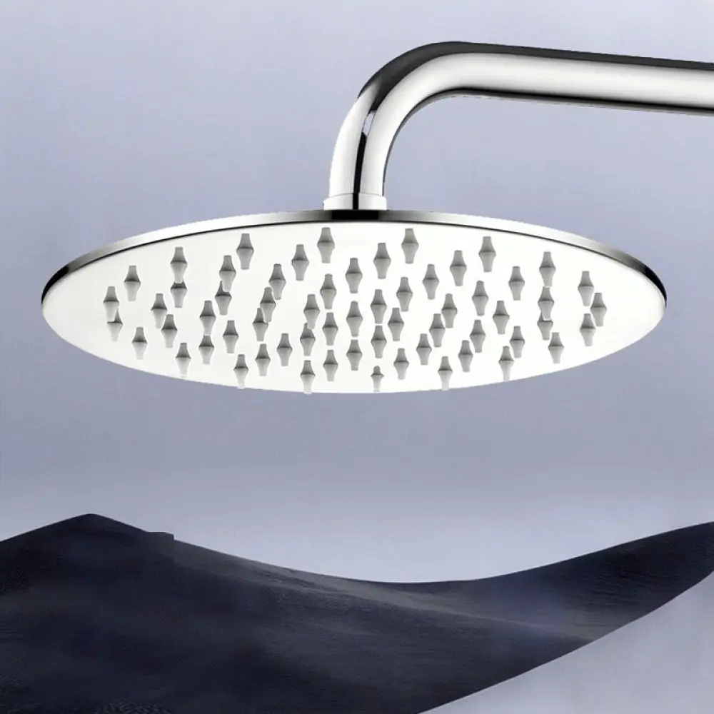 Stainless Steel Rainfall Shower Head High Pressure Bathroom Overhead Sprayer Modern Square Round Waterfall Bathing Fixture