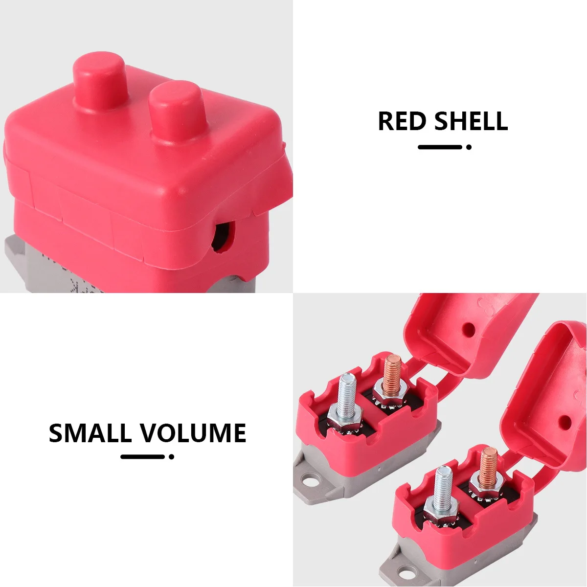

2pcs Automatic Circuit Breaker 12V 24V Stud Bolt Plastic for Car Stud Bolt Circuit Breaker Truck Boat Overcurrent Thermal