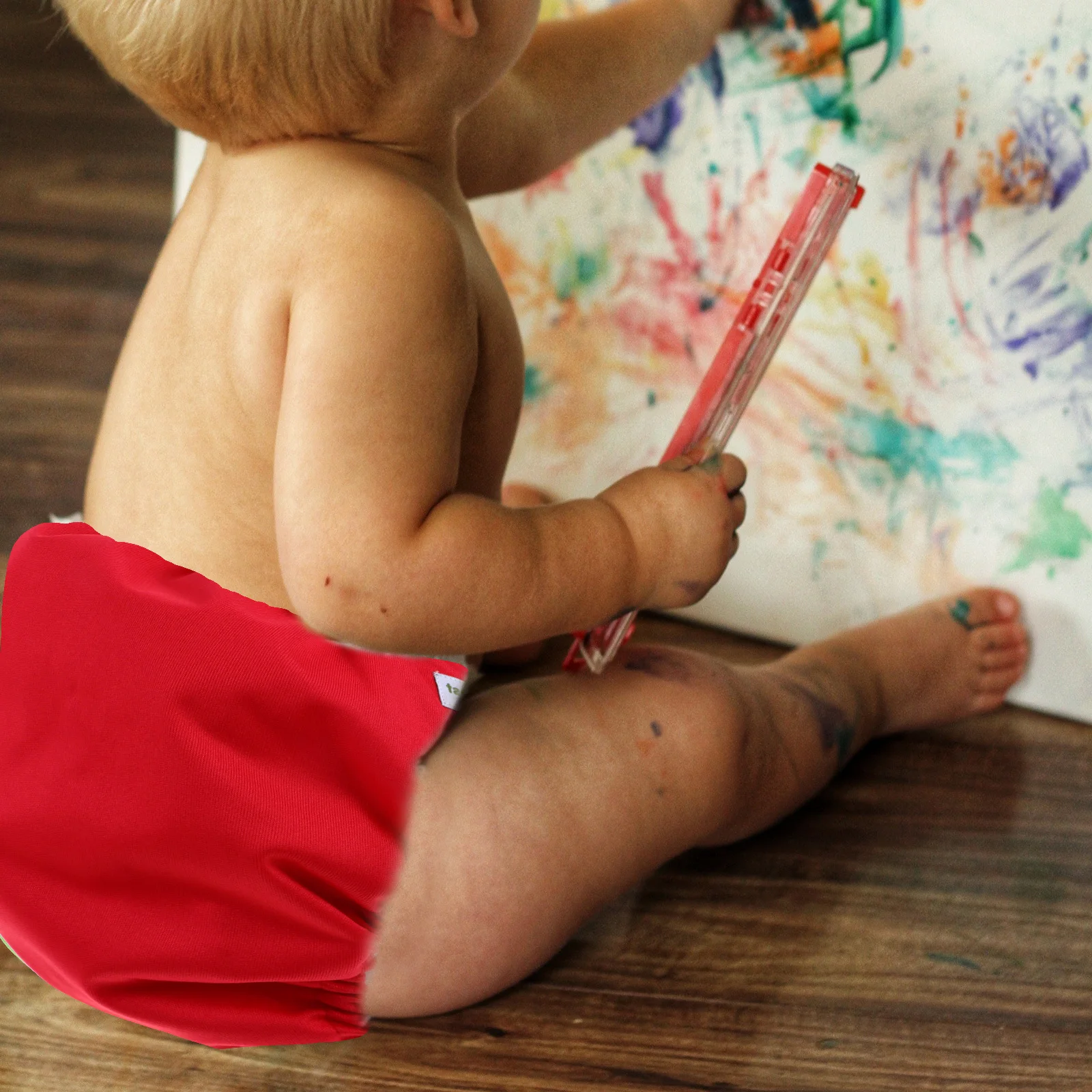 

Сплошной цвет, дышащие тренировочные штаны для малышей, тканевые подгузники, многоразовые, моющиеся, герметичные, регулируемые, удобные