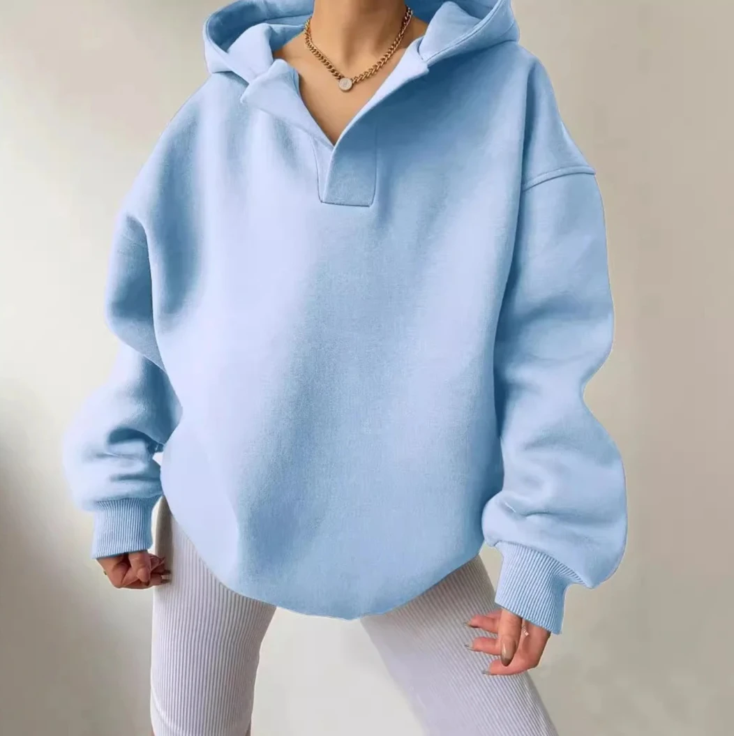2025, Damen-Sweatshirt mit Ethno-Druck, Kapuze, lockere Passform, langärmelig, Pullover, Herbst und Winter, lässige Streetwear