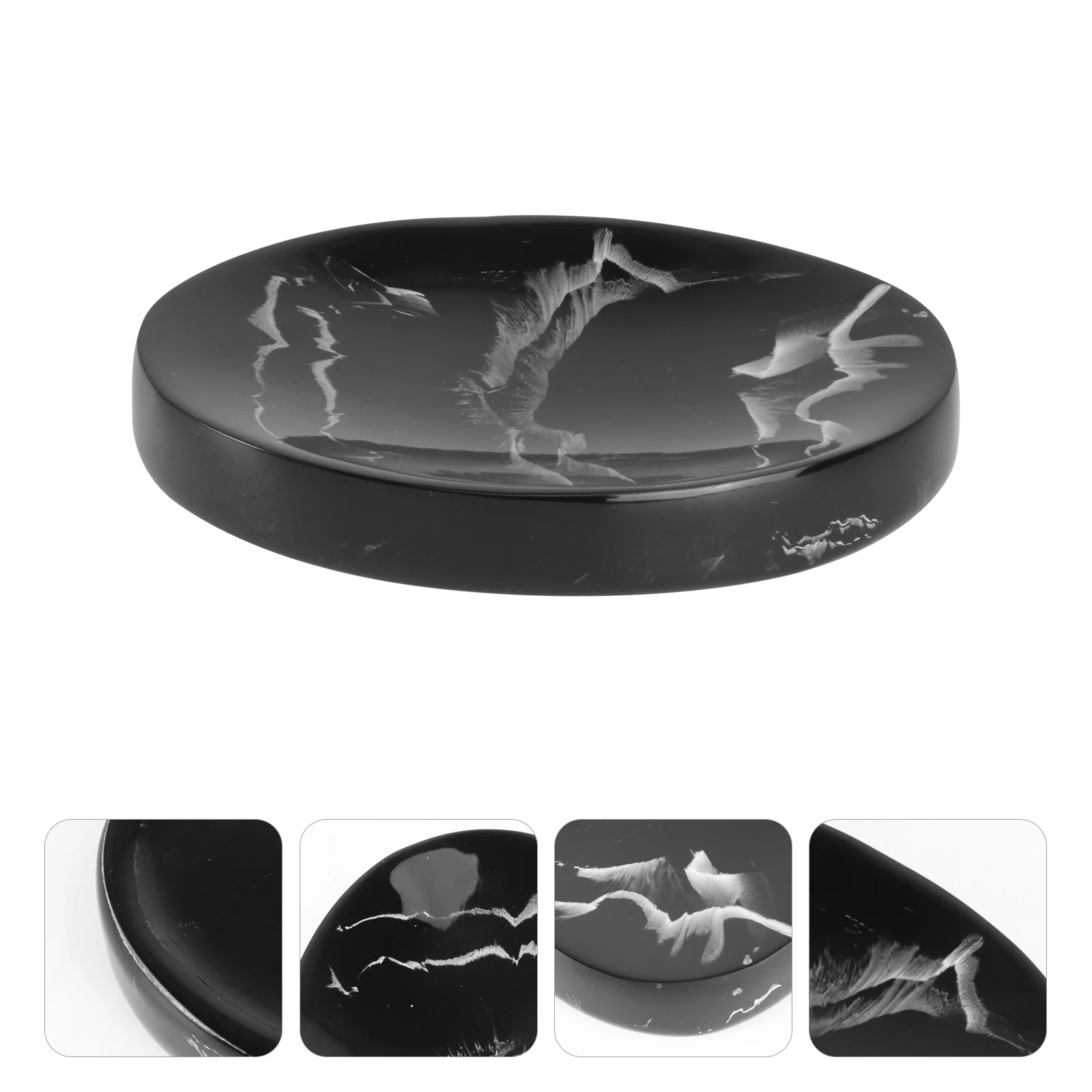 

Marble Simple Storage Multifunctional Soap Dish Tray Bathroom Holder with Drain Case Decorative