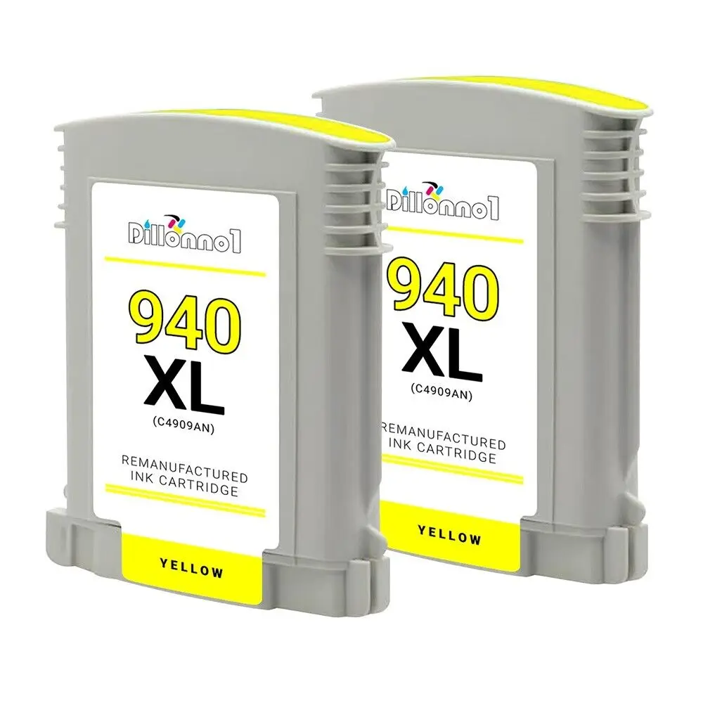 2PK For HP 940XL C4909A C4905A Yellow Ink 8000 8500