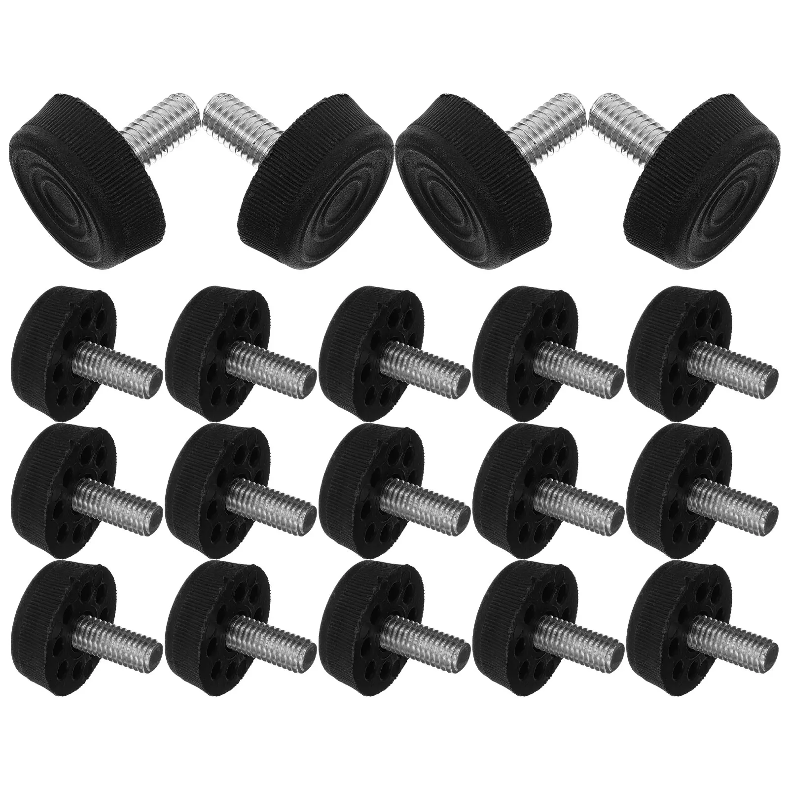 

20Pcs Adjustable Furniture Leveling Feet Sturdy Safe Plastic Iron Material for Tables Desks Chairs Excellent Performance