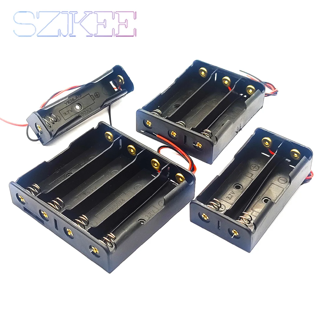 18650 Parallel 1/2/3/4/18650 Battery Holder 18650 Storage Box Case 18650 Parallel Battery Box 3.7V