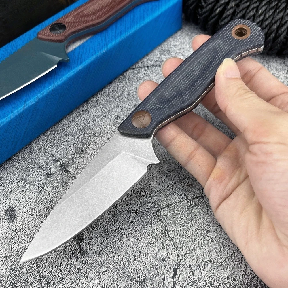 

New Style Straight Blade Knife D2 Blade G10 Handle Outdoor Fixed Blade Knife Utility Self Defense Knives Camping Hunting Tool