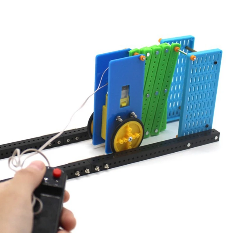 DIY Homemade Toy Remote Control Rolling Shutter Door Electric Retractable Door Kid Inventions Science DIY Experiment Kit