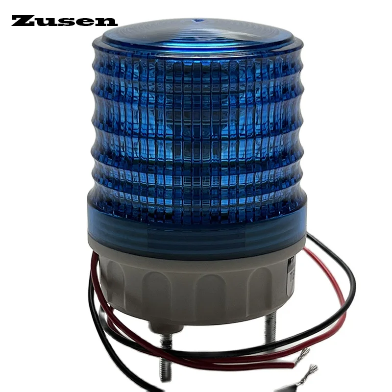 Zusen TB5051-B 12v 24v 110v 220v Blue Small Signal Light Three modes switch Strobe Flash Always on Warning Led Lamp