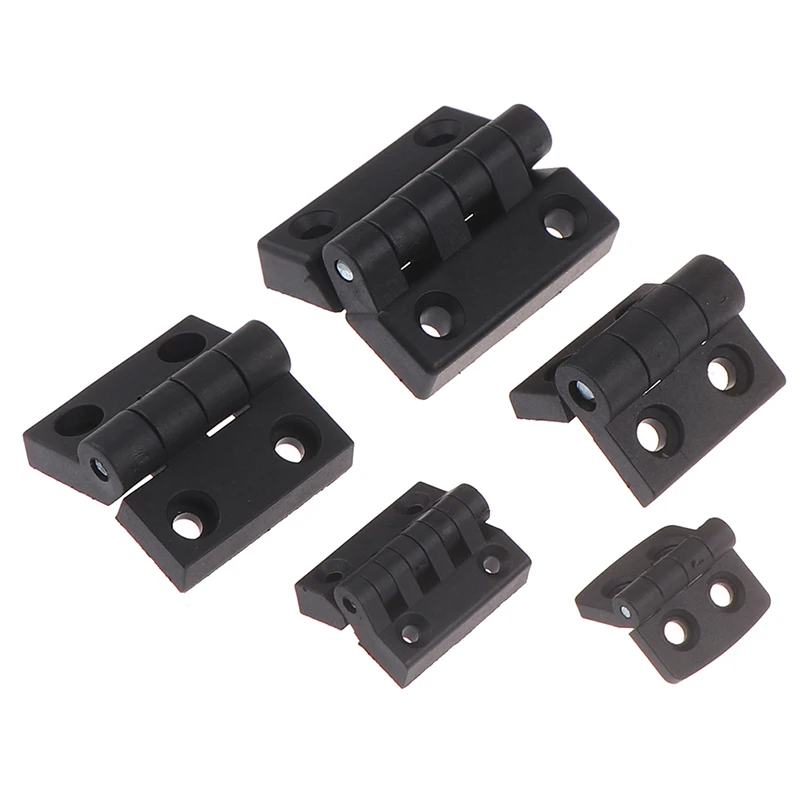 Bisagras pequeñas de plástico negro, rodamiento de puerta, bisagra ABS, 1 piezas