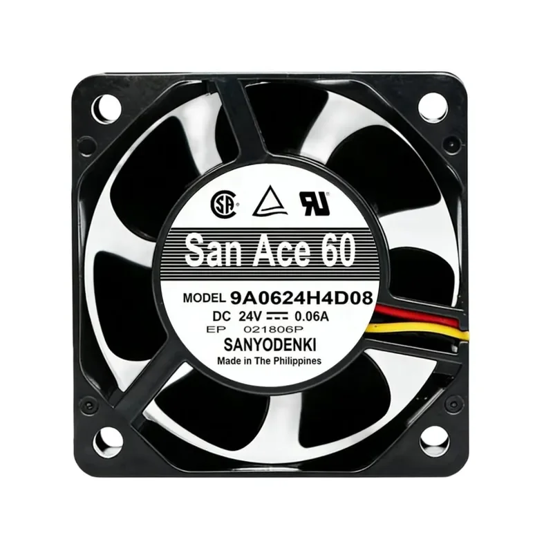 for Sanyo 6025 6CM 9A0624H4D08 04 13 24V 3 Wire Inverter Cooling Fan