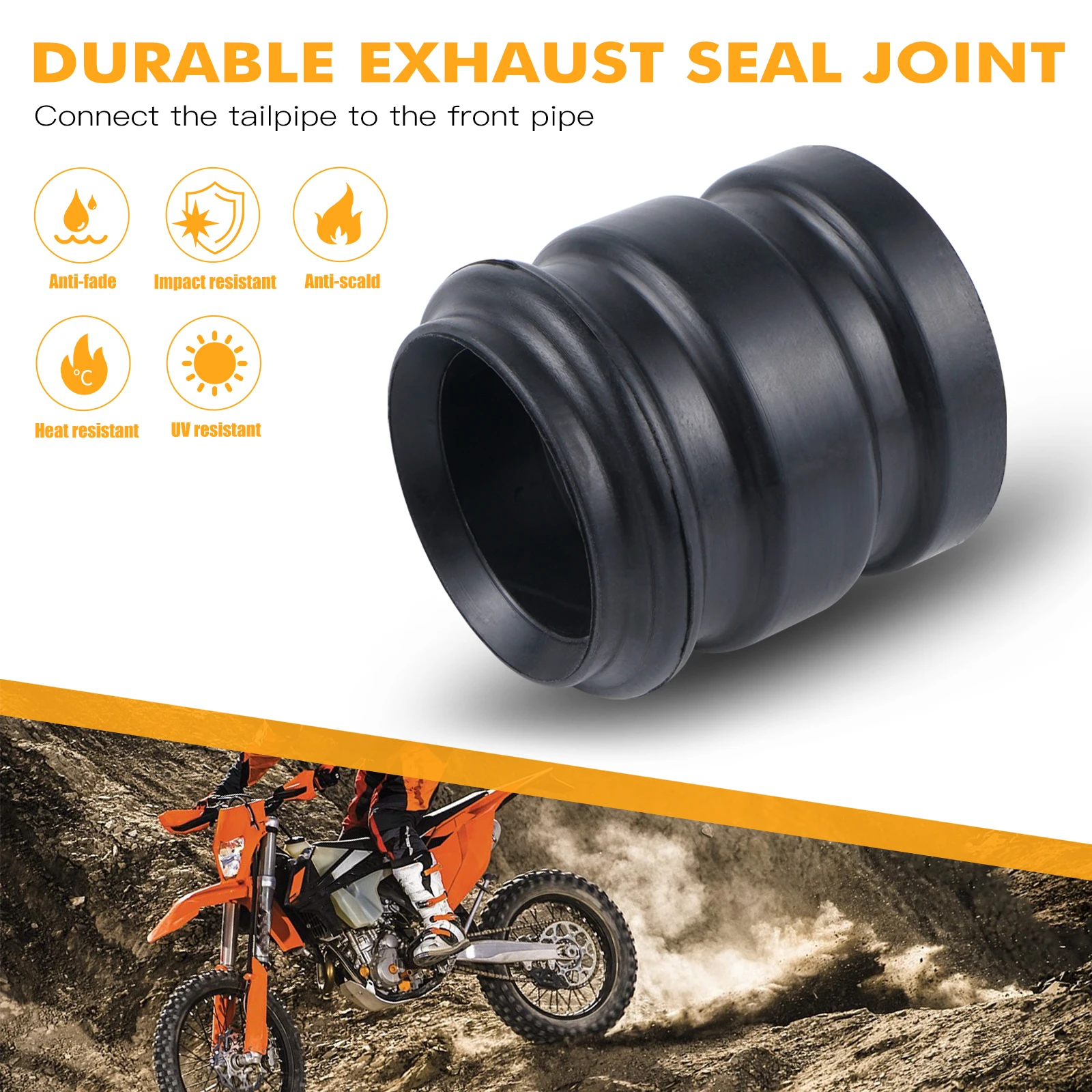 

NICECNC For KTM EXC 300 EXC 250 XCW 300 SX 250 XC MXC Six Days Freeride 250 300 1998-2016 Exhaust Tailpipe Rubber Seal Joint
