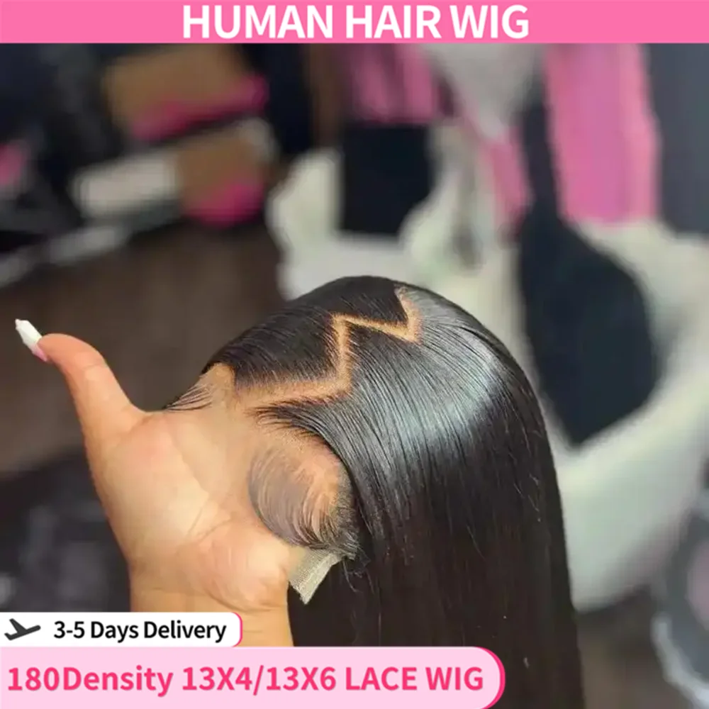 Bling Hair Bone Straight  36 38Inch 13x4 13x6 Lace Front Wigs Human Hair Transparent Lace Human Hair Wigs Pre Plucked For Women