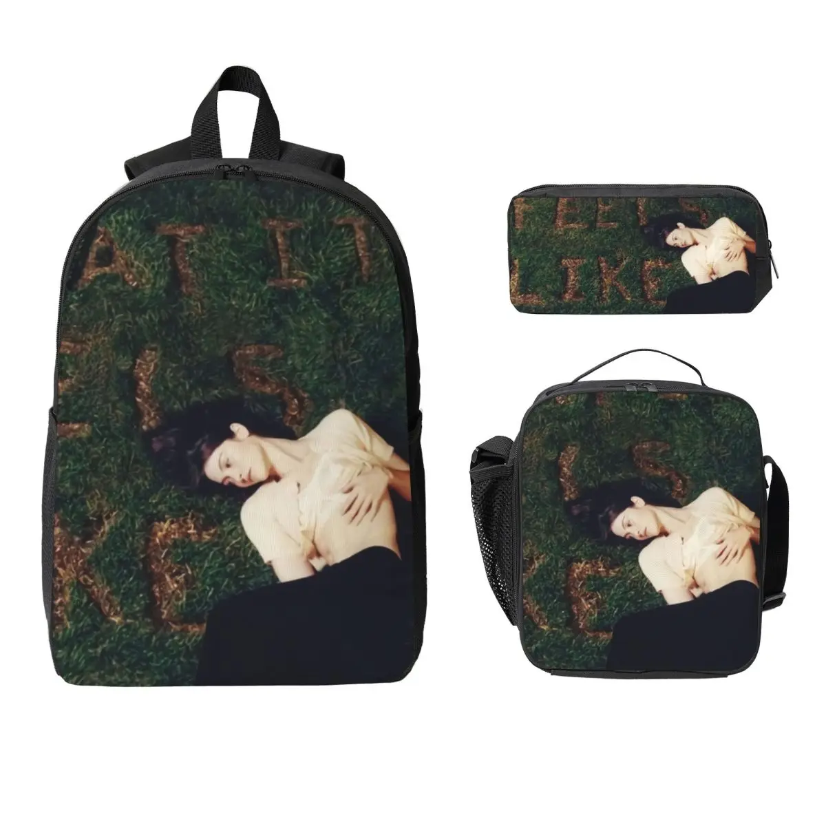 

Рюкзак Gracie Abrams, студенческая сумка для книг для мальчиков и девочек, школьная сумка, компьютерные сумки на плечо, 3 шт., изолированная сумка для обеда, пенал