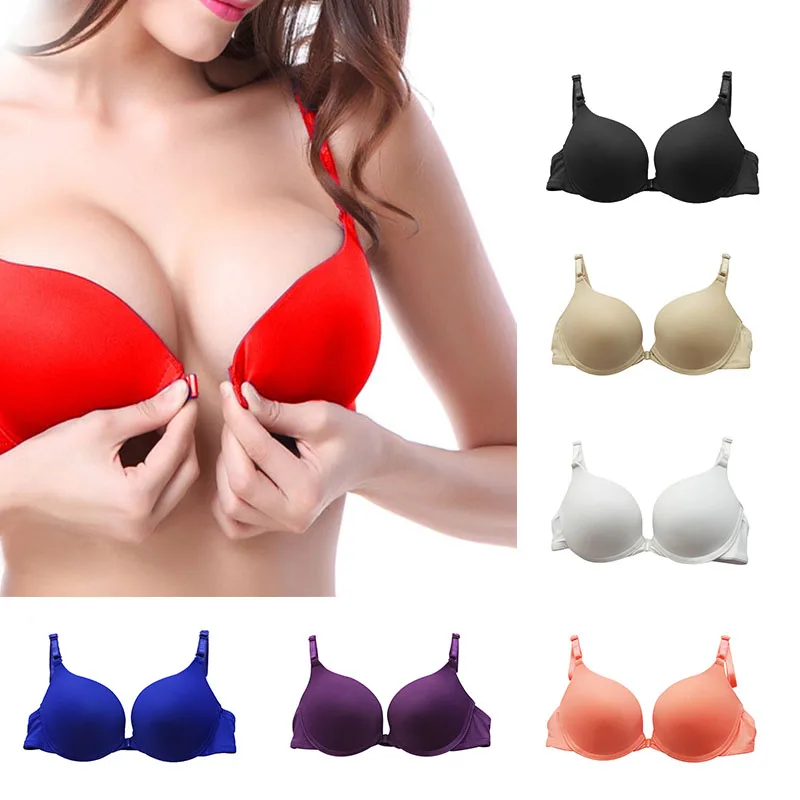 Women Push Up Bra Small Breast Front Closure Bras For Seamless Bra Thin Underwear Sexy Lingerie Female Intimate