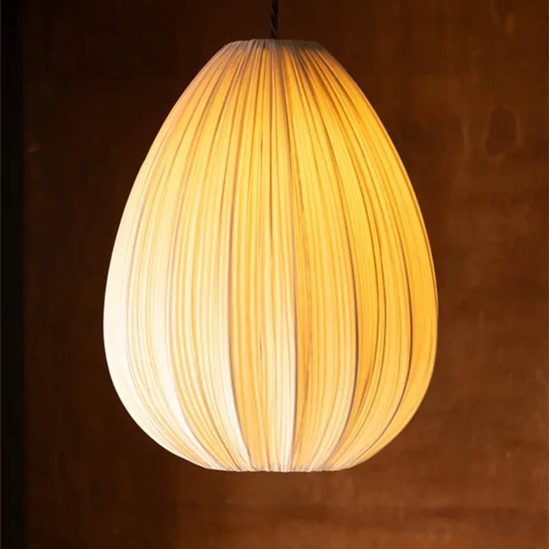 النمط الياباني النسيج قلادة ضوء الأبيض نيلسون فقاعة مصباح تصميم الحد الأدنى ضوء غرفة المعيشة غرفة الطعام المطبخ جزيرة الخفيفة #5
