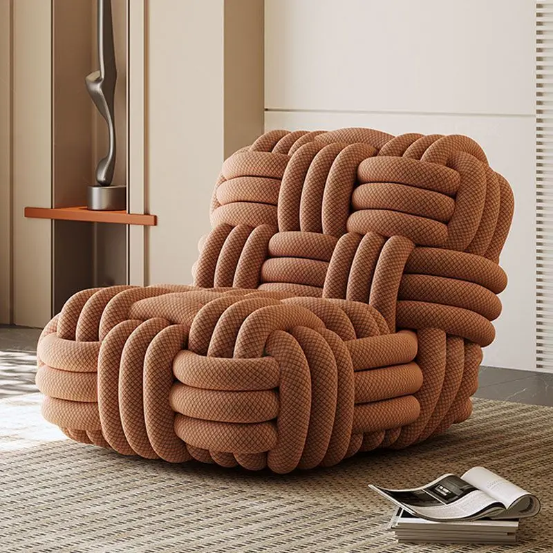 Divano a compressione con nodo intrecciato singolo