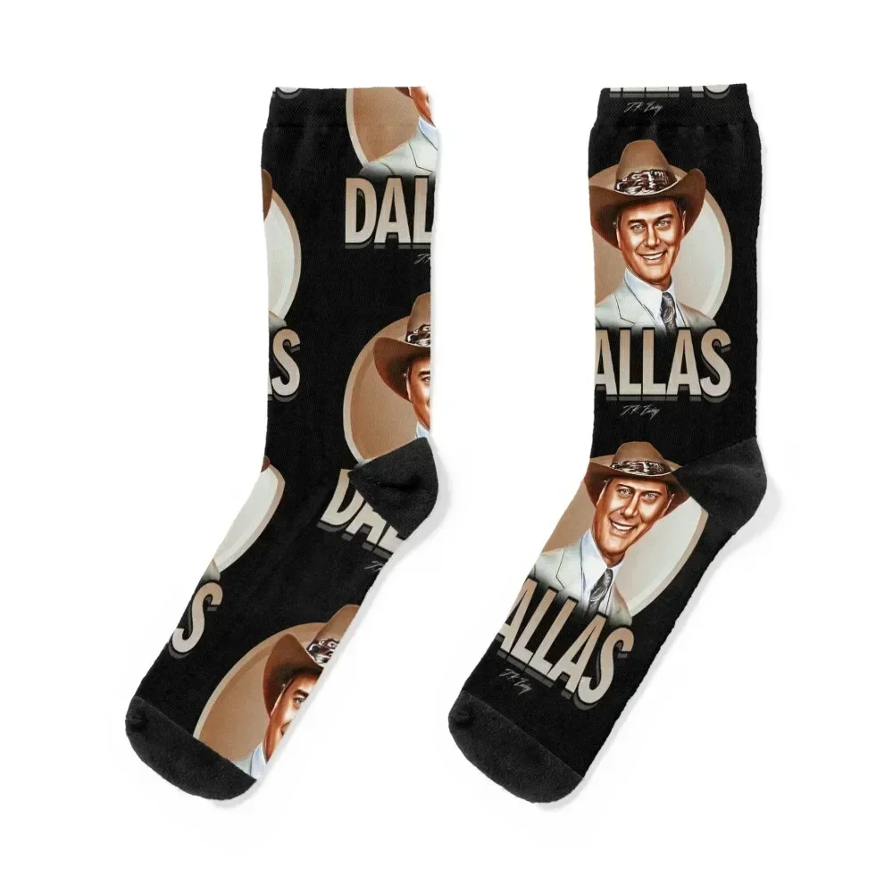 

Dallas-J.R. Ewing Socks summer bright garter Soccer winter gifts Woman Socks Men's