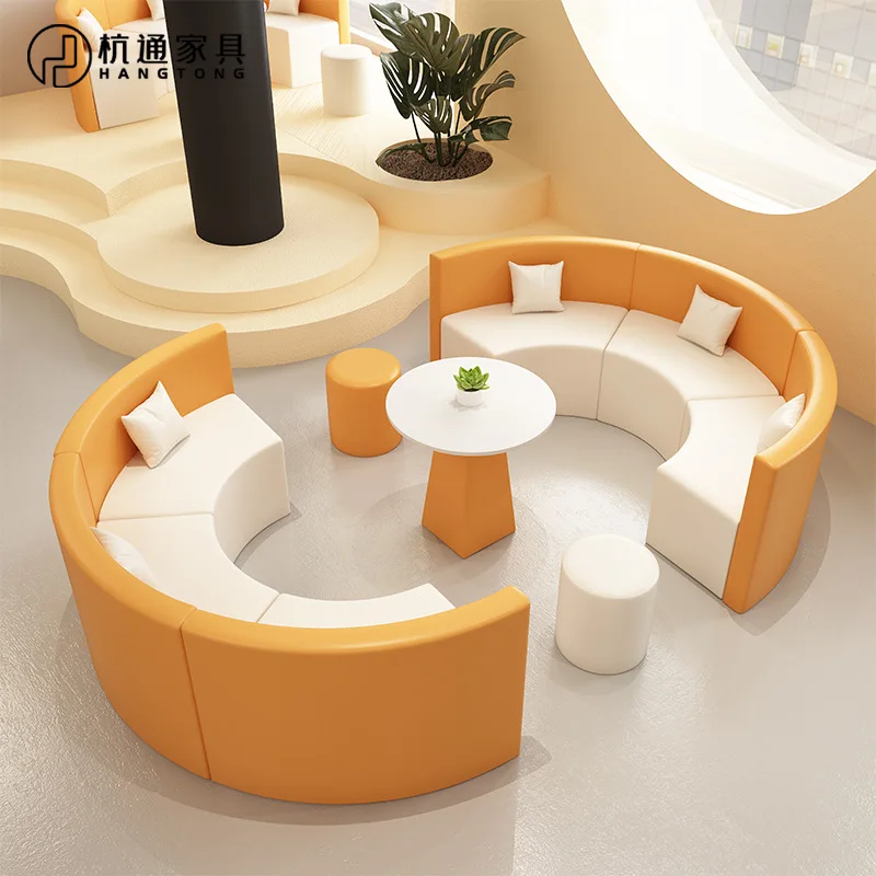 Training institutions Rest area Creative special-shaped sofa Office Sales department Negotiate library S-shaped sofa combination