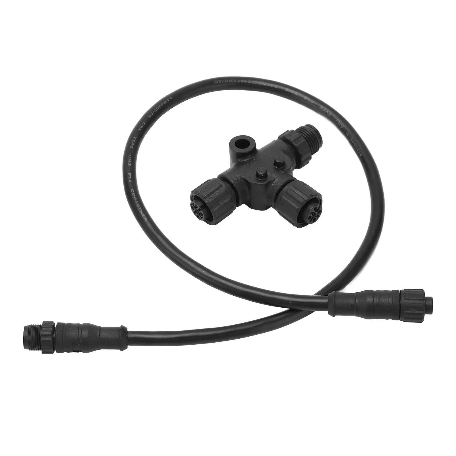 Accessori di rete marina connettore T per NMEA 2000 Drop Backbone Cable 5 Pin M12 Thread