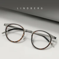 Gafas de titanio de alta calidad, montura de gafas de moda Retro de lujo suave, gafas de lectura recetadas con luz azul