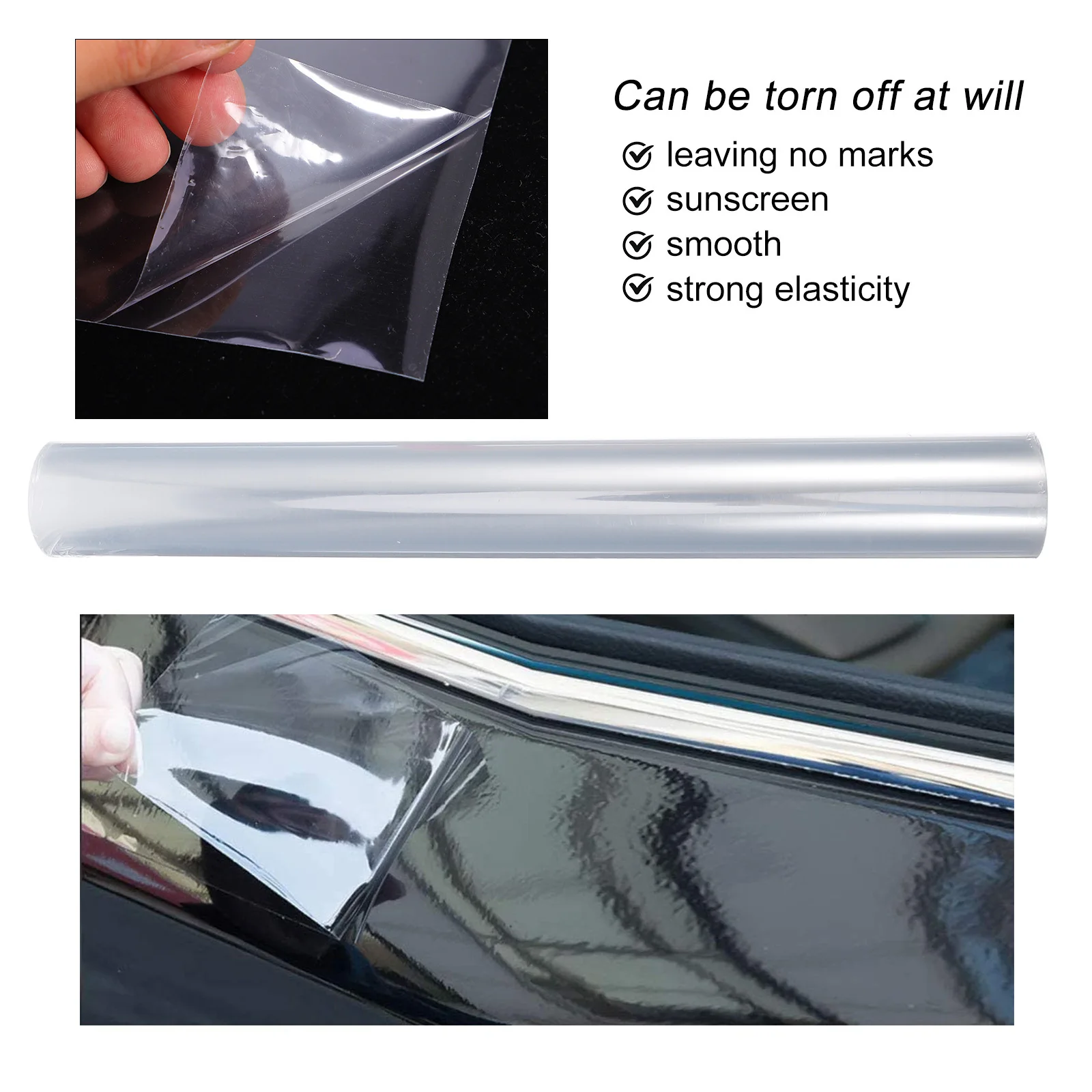

2 шт. автомобильная пленка против царапин, прозрачная защитная наклейка, супер клейкая защита поверхности автомобиля, долгосрочная царапина