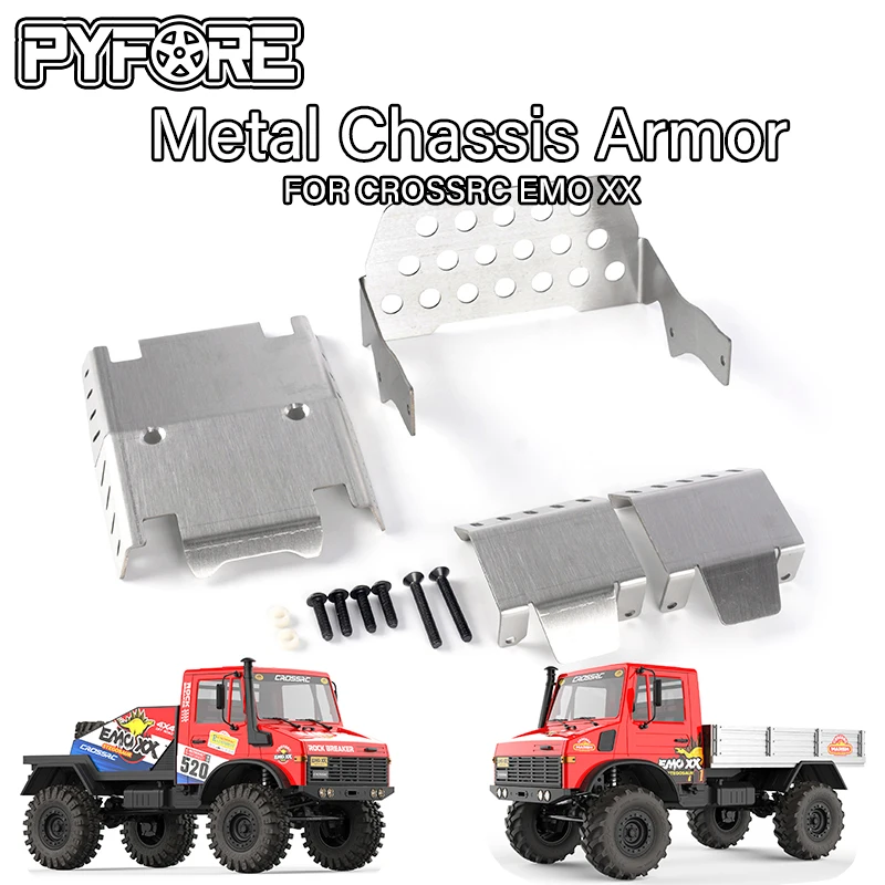

PYFORE Metal Chassis Armor for CROSSRC EMO XX 1/6 RC Model Car Rock Crawler Truck Accessories
