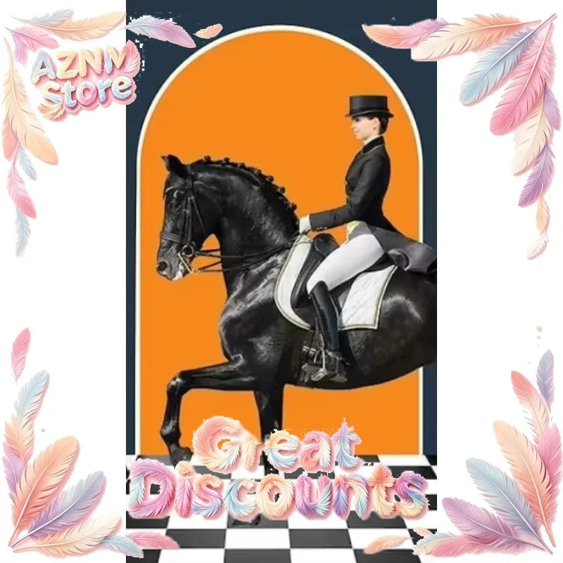 2026Modern Aristocratic Equestrian Posters Canvas Paintings Living Room Home Decorations Modern Horse Riding Oil Paintings Wall