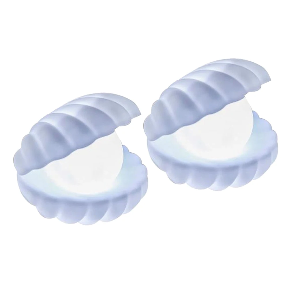 

2Pcs Long Service Night Light Compact Size Creative Desktop Decoration Night Lamp Shell Lamp Desktop Ornament