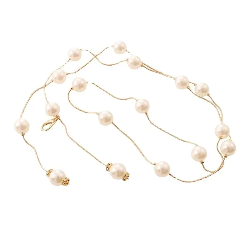 Vielseitig, schöne Perlenkette für Damen, dünner Bund, vielseitige Kleid-Taillenkette